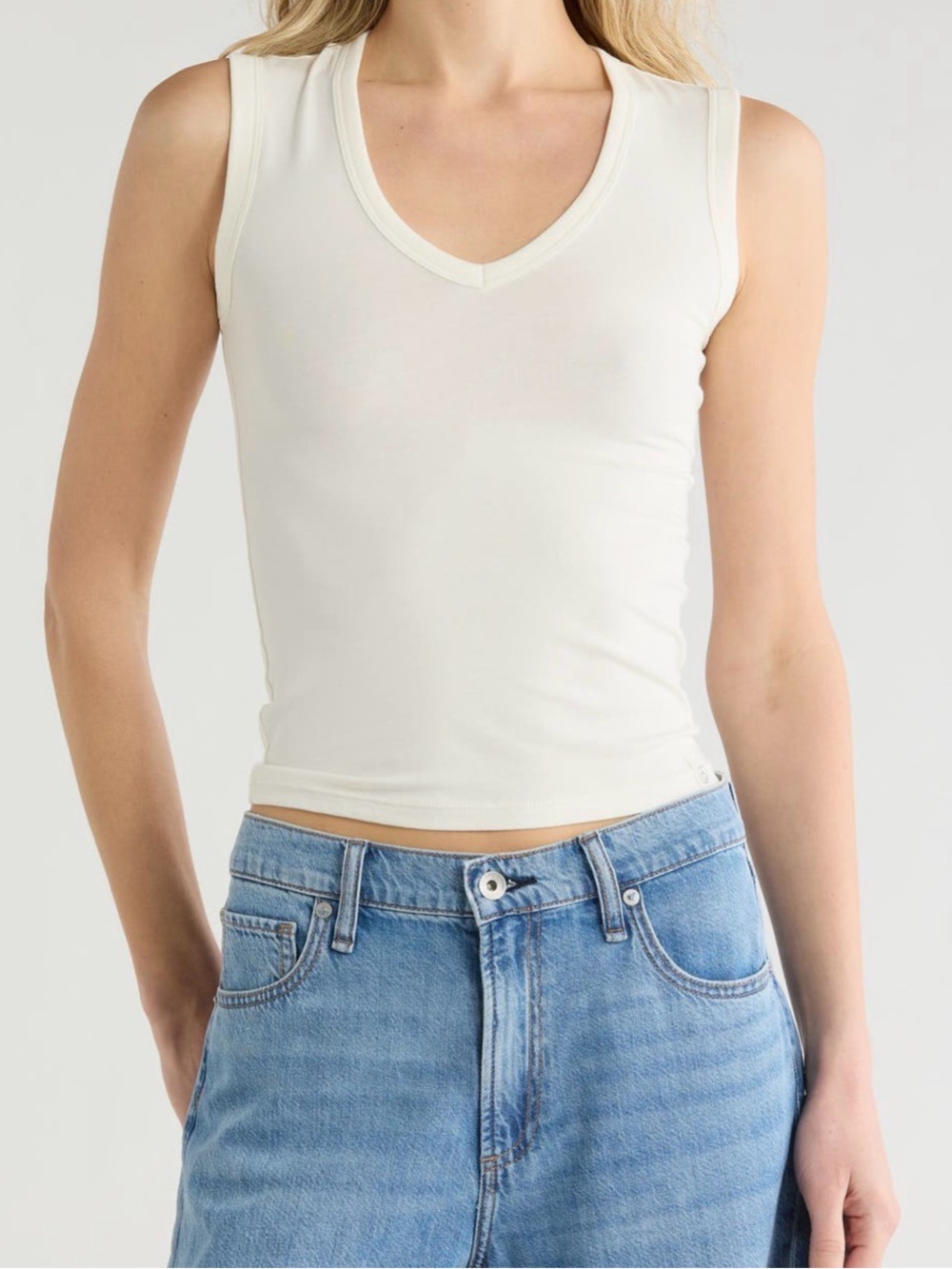 rag & bone V‑Neck Ribbed Tank Top